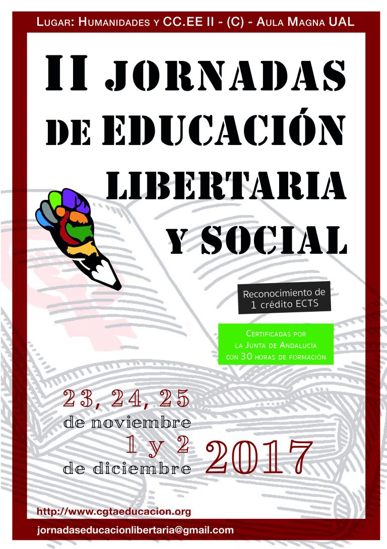 II JORNADAS DE EDUCACIÓN LIBERTARIA Y SOCIAL