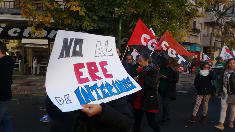 16 de diciembre, manifestación en Sevilla del profesorado interino.