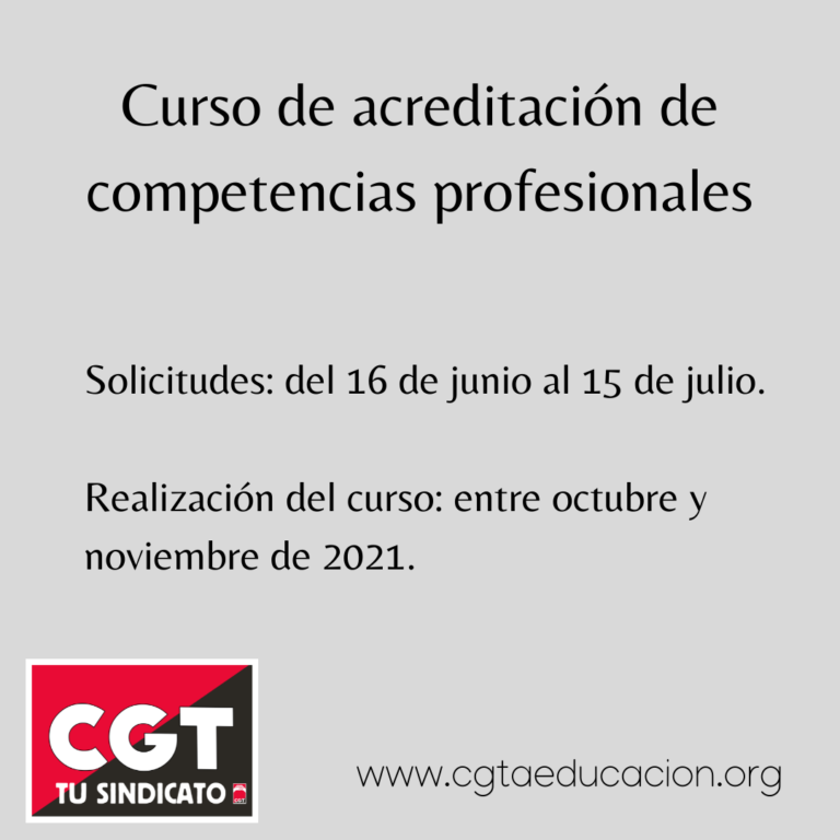 Curso de acreditación de competencias profesionales Curso de acreditación de competencias profesionales