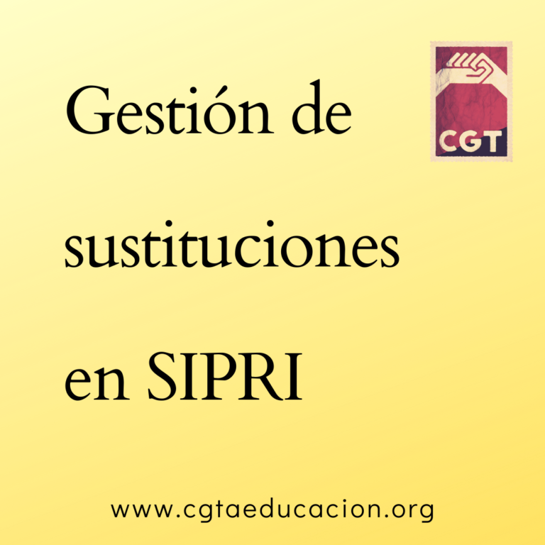 3. Gestión de sustituciones en SIPRI