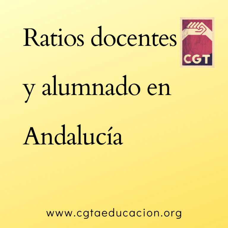 7. Ratios docentes y alumnado en Andalucía