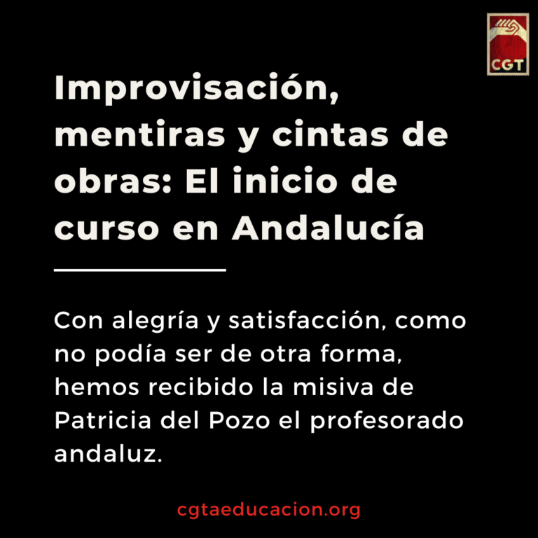 Improvisación, mentiras y cintas de obras: El inicio de curso en Andalucía