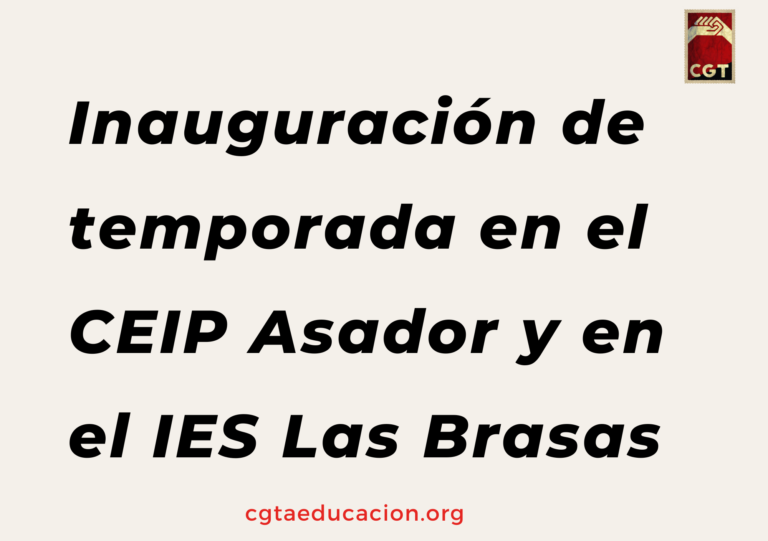 Inauguración de temporada en el CEIP Asador y en el IES Las Brasas