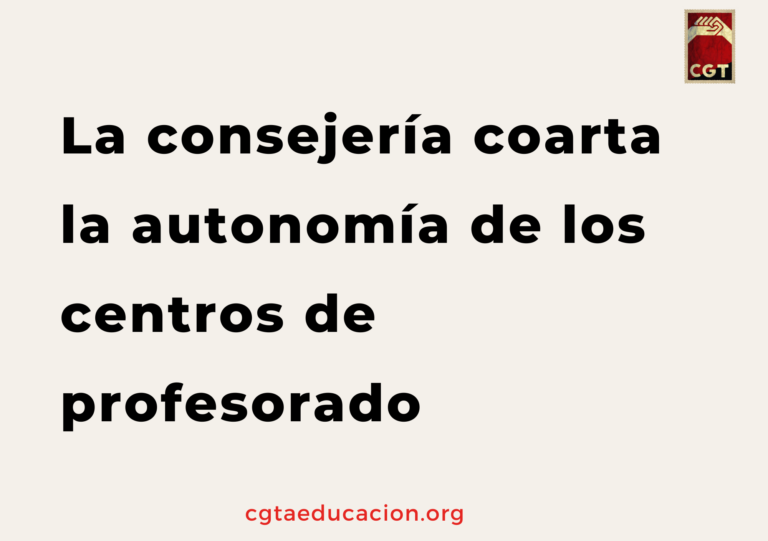 La consejería coarta la autonomía de los centros de profesorado