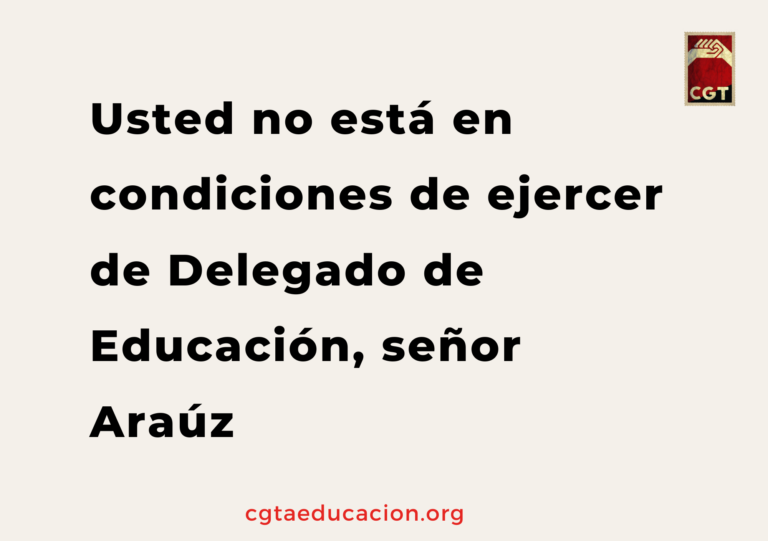 Usted no está en condiciones de ejercer de Delegado de Educación, señor Araúz