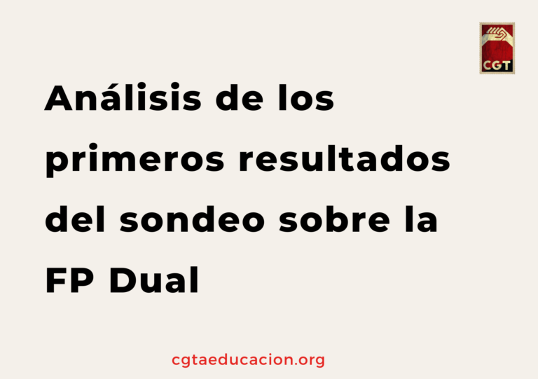 Análisis de los primeros resultados del sondeo sobre la FP Dual