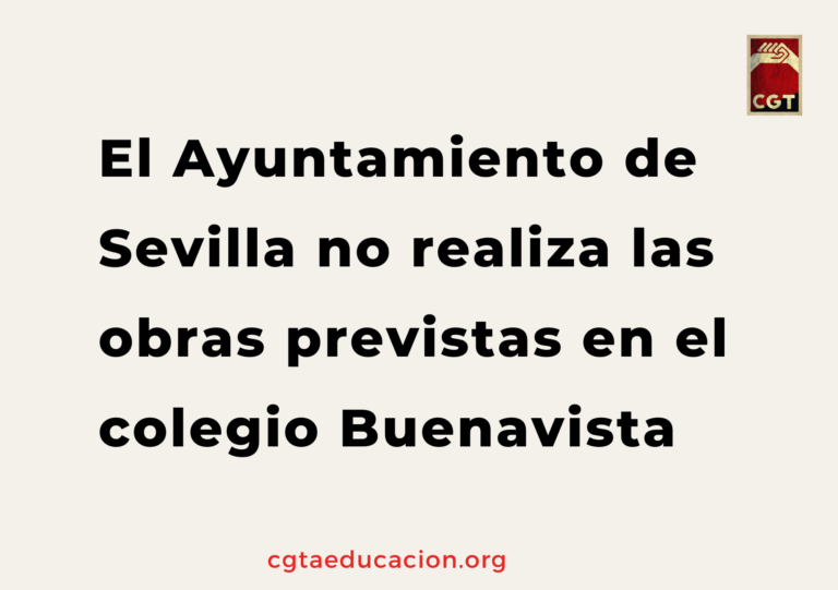 El Ayuntamiento de Sevilla no realiza las obras previstas en el colegio Buenavista