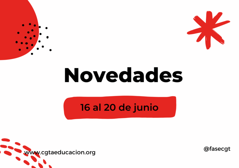 Novedades (semana del 16 al 20 de junio)