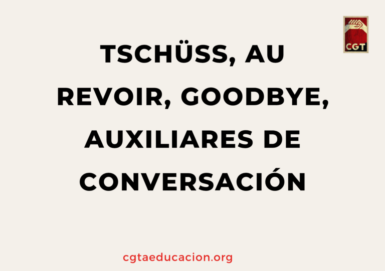 TSCHÜSS, AU REVOIR, GOODBYE, AUXILIARES DE CONVERSACIÓN