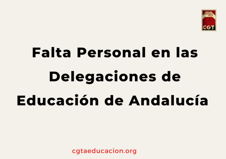 Falta de personal en las Delegaciones de Educación de Andalucía Falta de personal en las Delegaciones de Educación de Andalucía