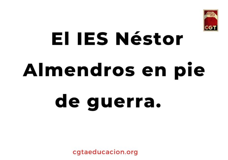 EL IES Nestor Almendros en pie de guerra.