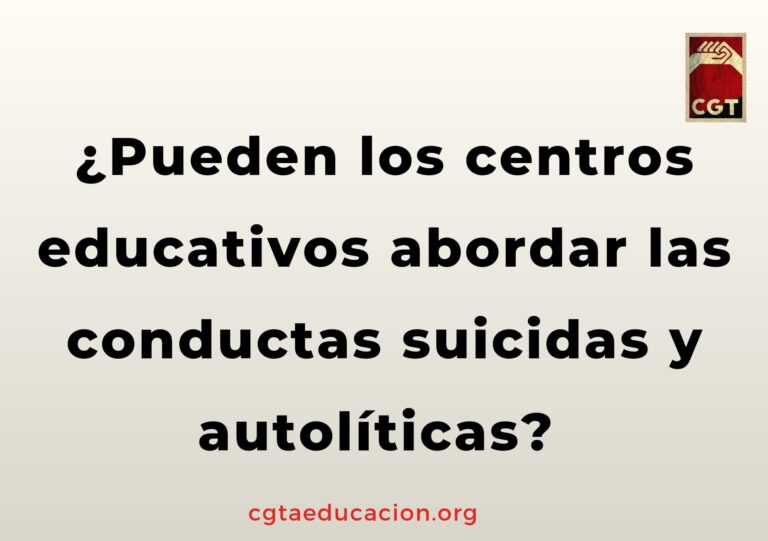 ¿Pueden los centros educativos abordar las conductas suicidas y autolíticas?