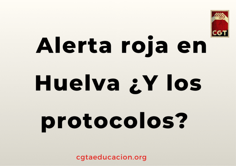 DENUNCIA DEL SINDICATO DE ENSEÑANZA CGT HUELVA ANTE LA DELEGACIÓN TERRITORIAL DE DESARROLLO EDUCATIVO Y FORMACIÓN PROFESIONAL DE HUELVA.
