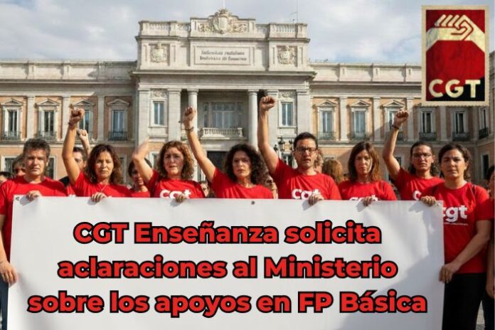 CGT Enseñanza solicita aclaraciones al Ministerio sobre los apoyos en FP Básica