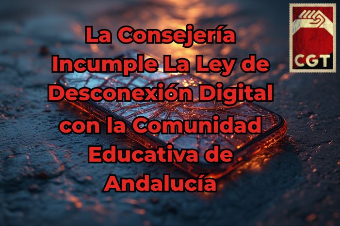 La Consejería incumple la ley de desconexión digita con la comunidad educativa de Andalucía