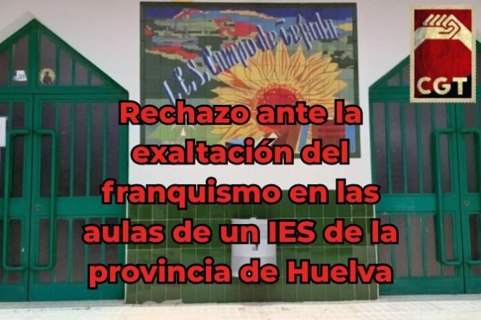Rechazo ante la exaltación del franquismo en las aulas de un IES de la provincia de Huelva