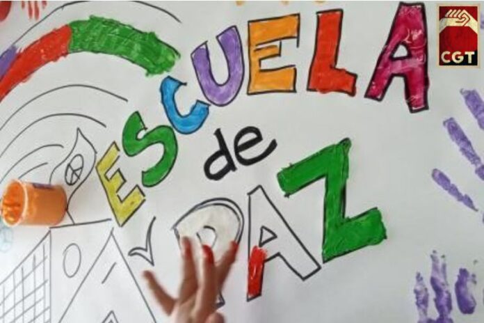 Escuela de Paz, no inculquemos a las niñas y niños valores caducos castrenses.