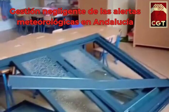 Gestión negligente de las alertas meteorológicas en Andalucía