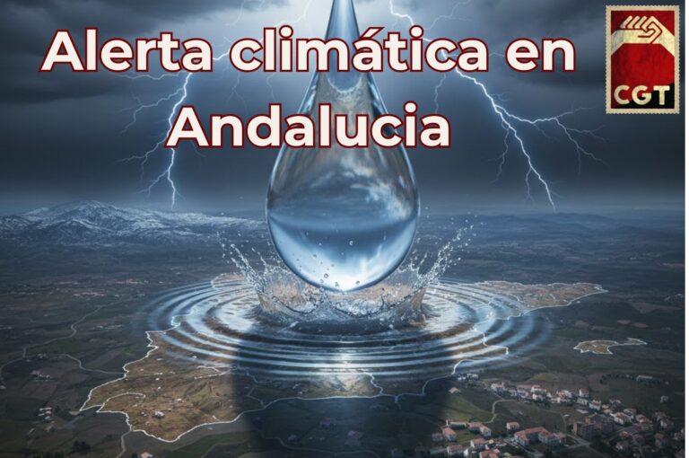 CGT valora la suspensión de clases en Andalucía ante el temporal pero exige la aplicación inmediata de la ley de bioclimatización y centros seguros frente a la crisis climática