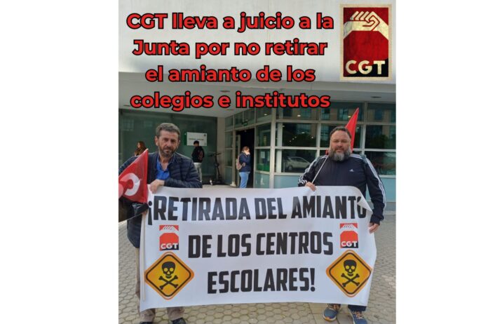 CGT lleva a juicio a la Junta por no retirar el amianto de los colegios e institutos