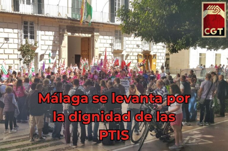 Las PTIS de Málaga desbordan la Subdelegación contra la precariedad y los abusos de "Externa"