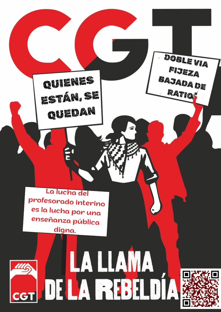 CGT Enseñanza respalda la lucha del profesorado interino en Andalucía