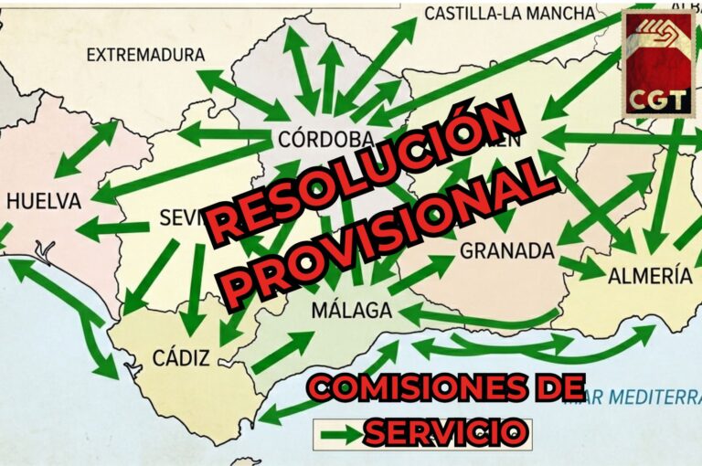 Resolución provisional de las comisiones de servicio