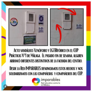 Actos vandálicos en el CEIP Prácticas nº1 de Málaga
