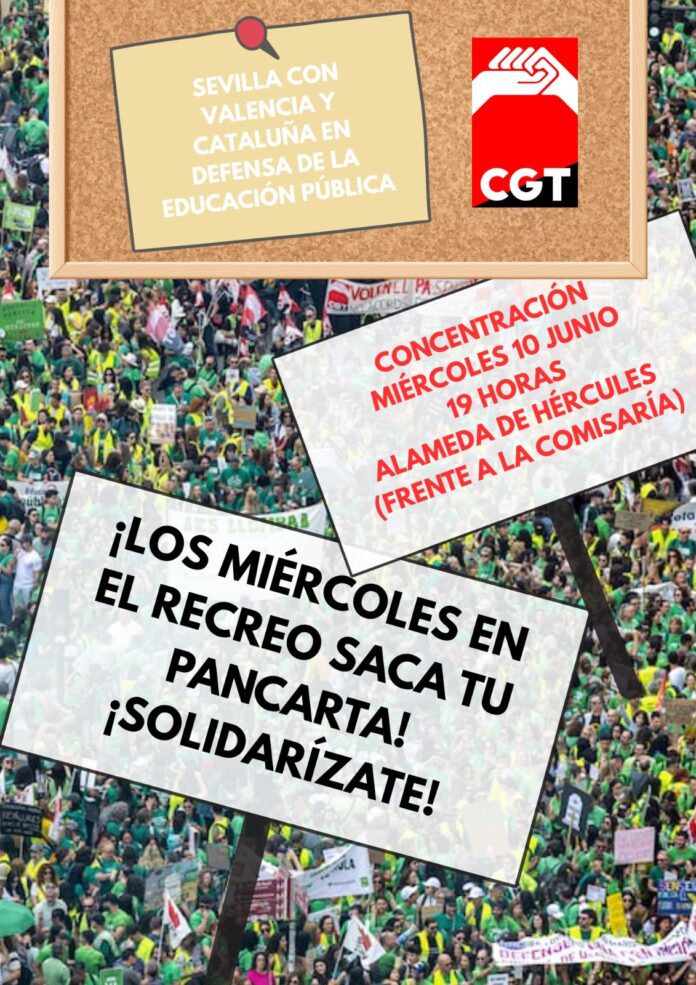 Desde CGT Educación Sevilla no solidarizamos con las compañeras de Cataluña y Valencia