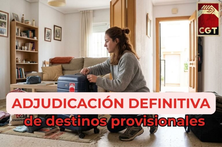 Publicada la Adjudicación Defensiva de Destinos Provisionales 2026/2027
