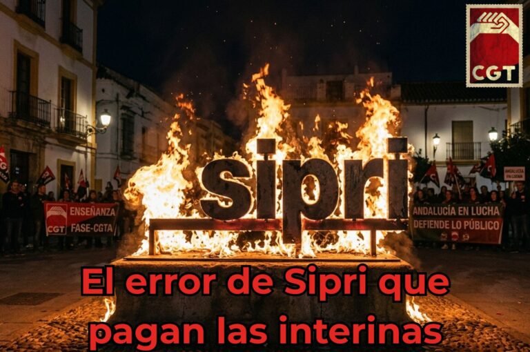 EL ERROR DE SIPRI, ES UN DESPRECIO A LAS TRABAJADORAS INTERINAS DE ANDALUCÍA