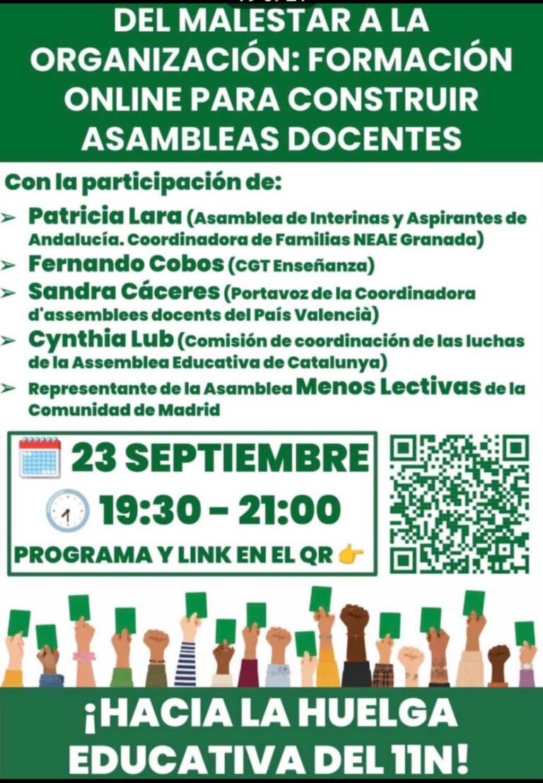 📢 DE MALESTAR A ORGANIZACIÓN: HERRAMIENTAS PARA CONSTRUIR ASAMBLEAS DOCENTES